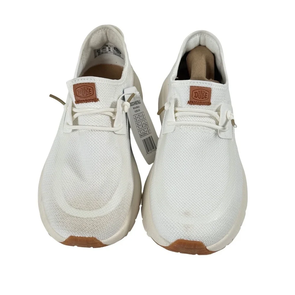 Hey Dude Sirocco M Neutrals Mens Size 7 White White Sneakers 41292-143 Slip On